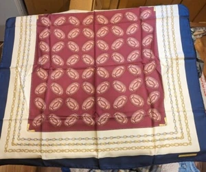 Cartier Scarf 100% Silk Made In Italy . 43"X43" Excellent Condition! - Picture 1 of 5