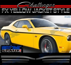 08 - 23 Dodge Challenger Yellow Jacket Style Stripes Kit Dealer Quality! - Foto 1 di 5