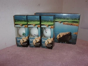 NEW  3 BOXES OF 3 SPALDING CUSTOM  GOFT BALLS with CR LOGO ..9 TOTAL - Picture 1 of 4
