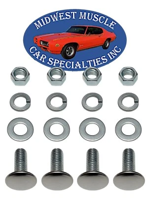 3/8" x1" Stainless Steel Capped Bumper Bolts For Dodge Plymouth Chrysler 4pcs GN - Image 1 of 4