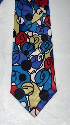 Cravatta vintage Memphis Milano da collezione 100% seta - Imagen 1 de 4