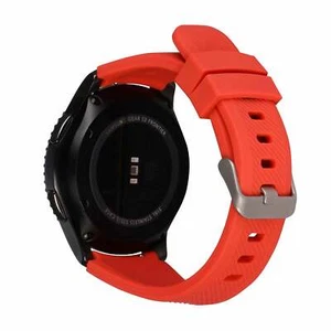 Bracelet Flexible Silicone 22mm for Samsung Galaxy Watch 4 Smart Watch Red - Zdjęcie 1 z 3