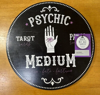 NUEVO 12 pulgadas Bambú Lazy Susan Tocadiscos Psíquico Medio Tarot Hebilla Plateada Suministro Foto 1 de 2