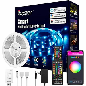 Avatar Controls Multi-Color Smart LED RGB Light Strip & IR Remote 16.4ft/90LEDs - Picture 1 of 8