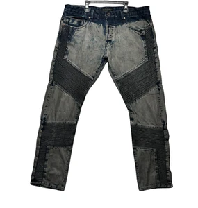 Cult of Individuality Jeans Mens 38X34 Blue Denim Japanese Selvedge Greaser Moto - Picture 1 of 11