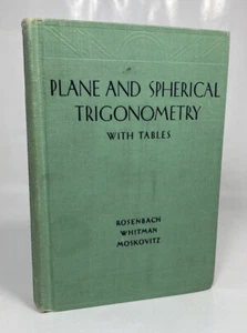 1943 Pane and Spherical Trigonometry With Tables Math Textbook w/protractor - Picture 1 of 19