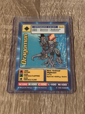 SHIPS SAME DAY 1999 Digimon Digital Monsters Card Unlimited Dragomon Bo-33 - Image 1 of 2