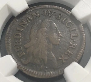 Naples & Sicily Italian States 9 Cavalli 1791. Historic Coin NGC VF Details 24mm - Picture 1 of 4