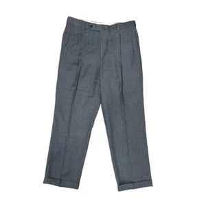 NAUTICA Pantalone elegante uomo plissettato lana cashmere 34x30 business carriera pantaloni grigio - Foto 1 di 10