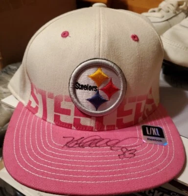 NICE Autographed Steelers Heath Miller Breast Cancer NFL Hat Cap Football JSA - Image 1 of 4
