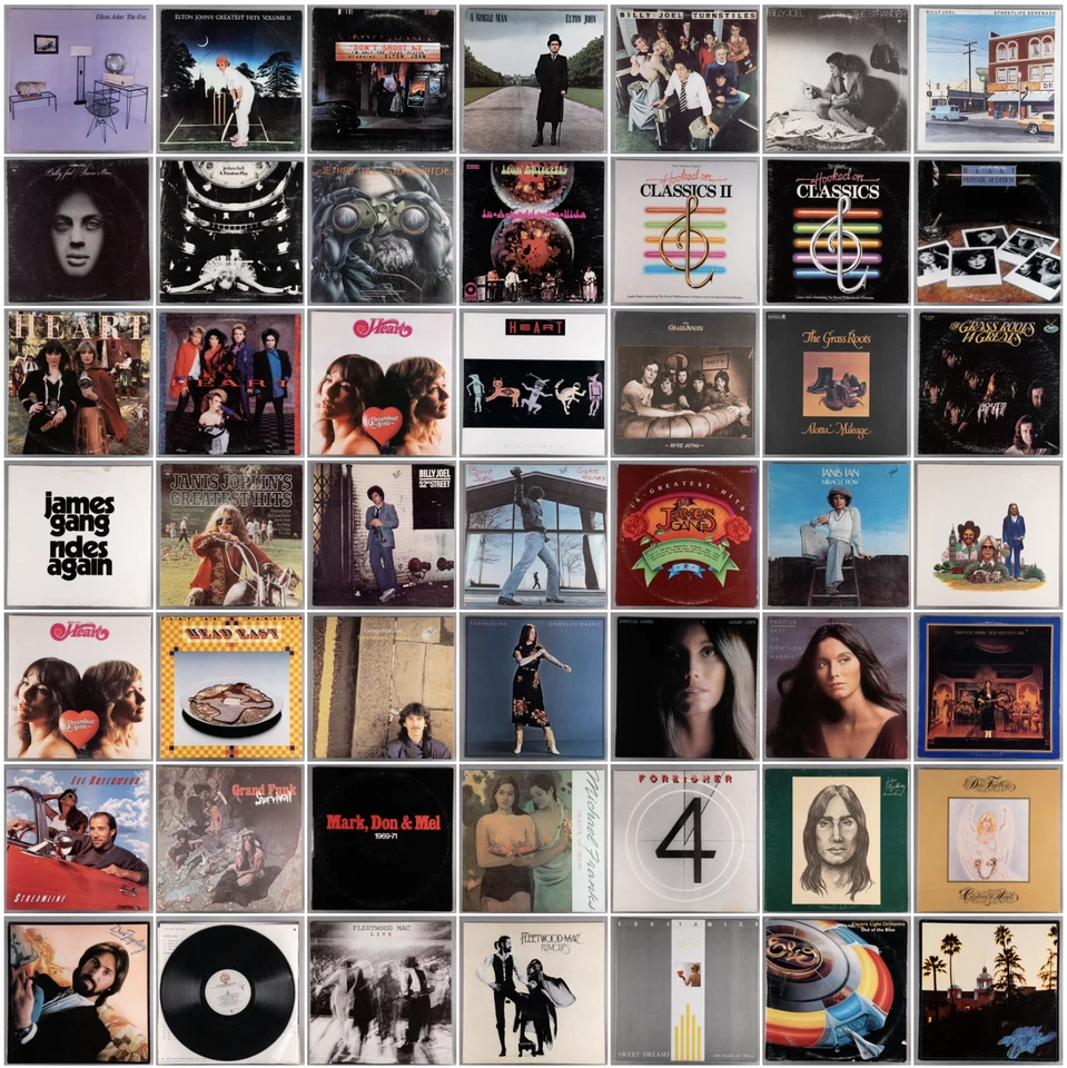 E-J 60s 70s 80s Vinyl Records CLASSIC ROCK FOLK POP YOU PICK See Multiple Photos - Image 1 of 1