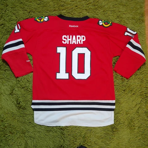 Chicago Blackhawks Jersey L/XL Youth Reebok Sharp #10 Red NHL Hockey Extra Large Cover