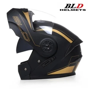 Dual Lens Flip-Up Modular Motocross Full Face Motorcycle Helmet UK stock - Picture 1 of 8