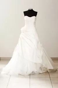 San Patrick Brautkleid 'Cantico' Satin A-Linie creme ivory Hochzeit - Bild 1 von 4