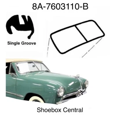 Ford Convertible 1949 1950 1951 ranura única parabrisas junta de goma Foto 1 de 3