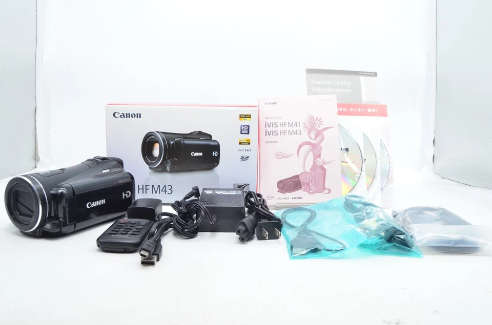 TOP MINT w/ box Canon iVIS HF M43 HD Video Camera Camcorder Black from Japan - Image 1 of 4