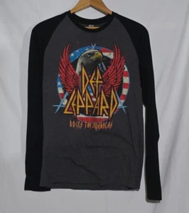 PIMATEE - DEF LEPPARD Rocks the Americas 2014 Tour Black Gray 3/4 Sleeve Sz M* - Picture 1 of 3