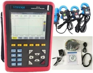 3-Phase Power Quality Analyzer with Current 0.10A~100A W VA Var PF DPF cosφ tanφ - Picture 1 of 18