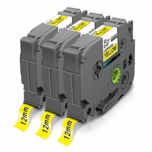 3x Schriftband Kompatibel TZe-631 Gelb 12mm für Brother P-Touch H100LB 1010 1000 - Bild 1 von 7