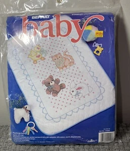 Edredón Bernat Playthings 1989 vintage 30""x42"" kit n.o Punto de cruz estampado 24000 - Imagen 1 de 7