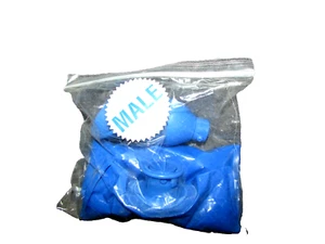 male urinal 2 pc plastic, catch w/containment bag, portable blue  (Nrms) - Picture 1 of 3