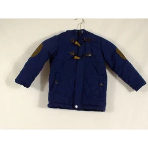 Perry Ellis Boy's Quilted Puffer Jacket Size 4T Elbow Patches  Hoodie Winter - Picture 1 of 8