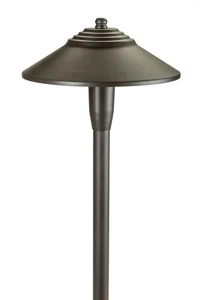 12 PK MDL Bronze Aluminum 4.8 Watt/12V Integrated LED 7.75" Mushroom Path Light - Picture 1 of 5