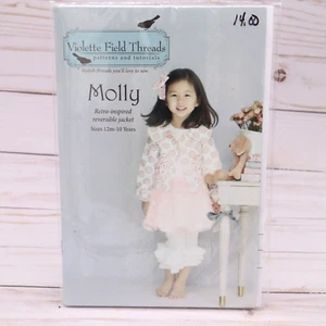 Violette Field Threads Retro Reversible Jacket Molly Pattern Sz 12m-10 yrs UNCUT - Picture 1 of 7