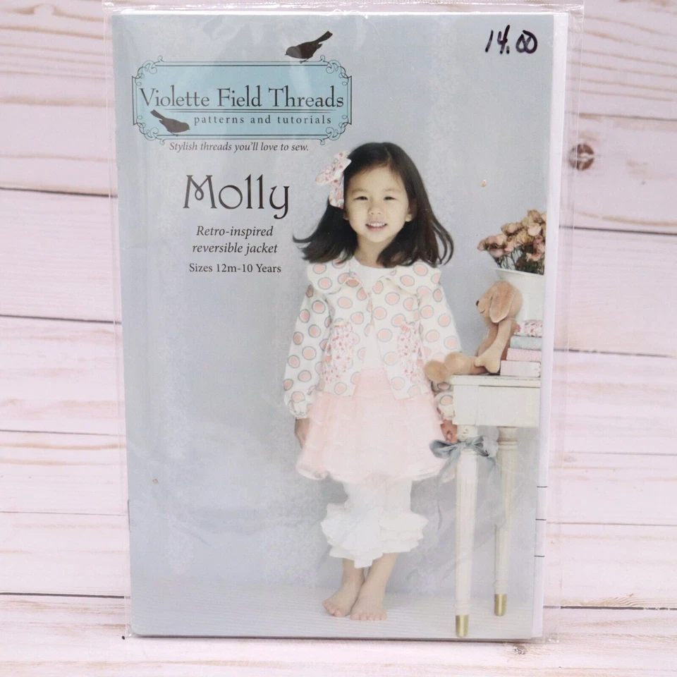 Violette Field Threads Retro Reversible Jacket Molly Pattern Sz 12m-10 yrs UNCUT - Image 1 of 4