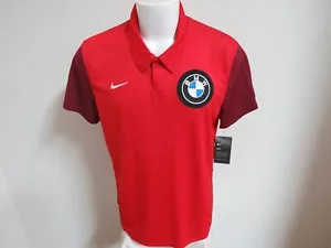 New XL Red BMW Slim Nike Dri-Fit Men's db #339T Polo Shirt - Picture 1 of 10