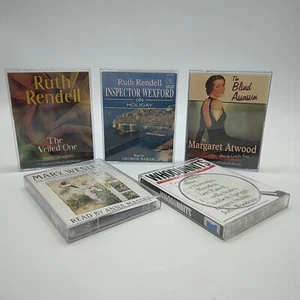 5 Double Cassette Audio Books Mystery/Whodunnit Stories Rendall, Wesley, Atwood - Picture 1 of 15