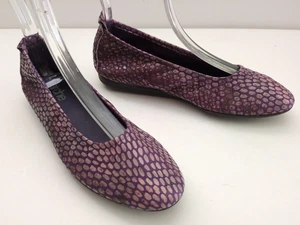 Arche ballerine viola pelle di serpente taglia 36 US 5-5,5 pelle ballerina piatta (KS7) - Foto 1 di 21