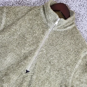 Vintage Pendleton Uomo L Pile Quarto Zip Pullover Giacca Beige Sherpa - Foto 1 di 11