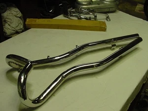 NEW BSA A65H HORNET A50W WASP HIGH PIPE EXHAUST SET PART # 68-2796 68-2797 - Foto 1 di 6