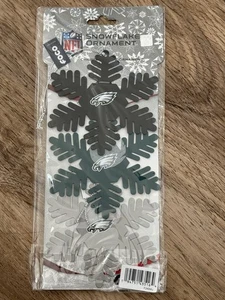 Foco NFL Philadelphia Eagles Copo de Nieve Paquete de Adornos de Navidad. - Imagen 1 de 3