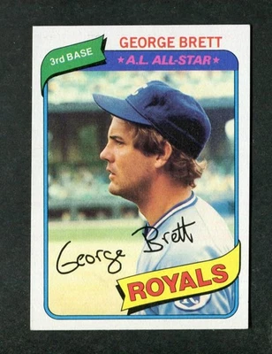 Tarjeta de béisbol George Brett Kansas City Royals tercera base All-Star 1980 Topps #450 Foto 1 de 2