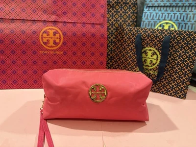 Bolsa cosmética Tory Burch ouro rosa hardware edição limitada nova vem com bolsa - Imagem 1 de 4