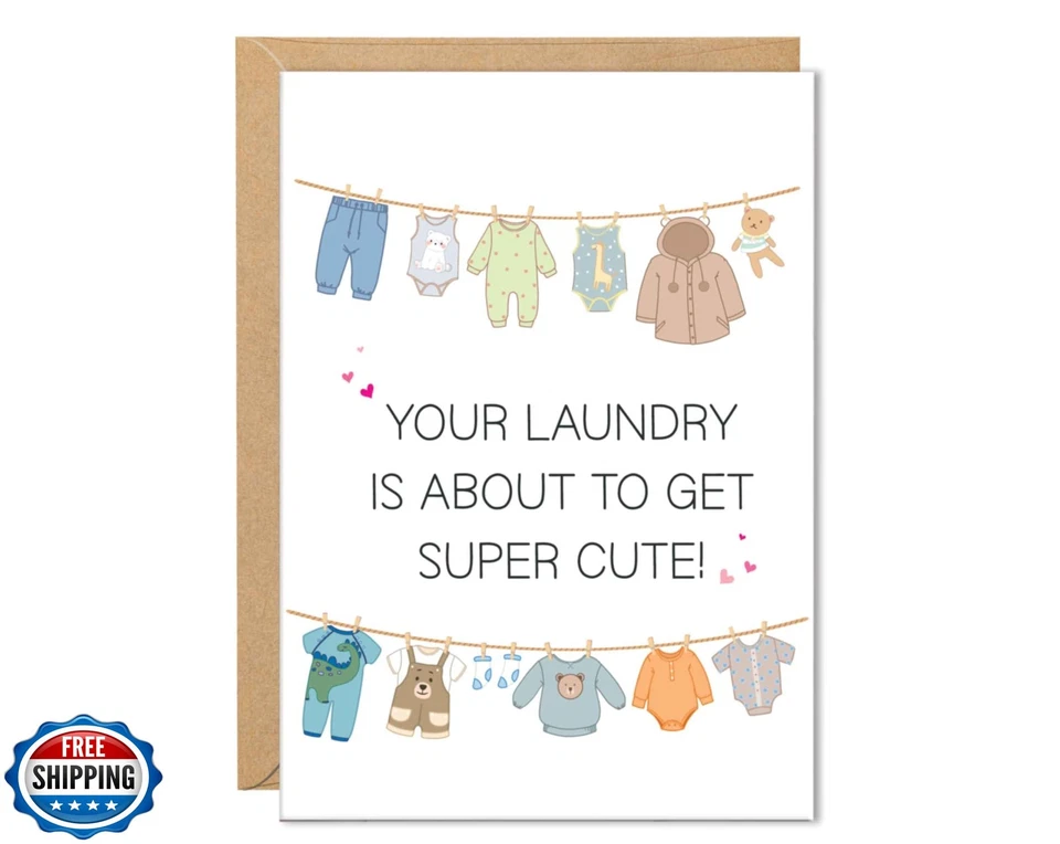 Tarjetas Baby Shower, Nuevo Bebé Niño Felicitaciones Regalo para Nuevos Padres, Linda La Foto 1 de 4