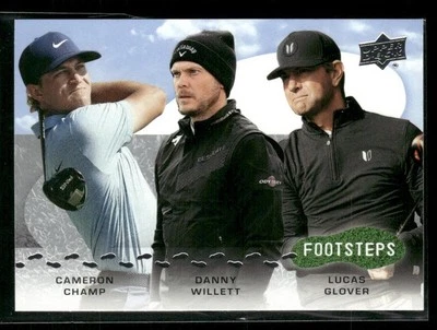 2024 Upper Deck Golf #F-13 FOOTSTEPS Cameron Champ, Danny Willett, Lucas Glove - Image 1 of 2