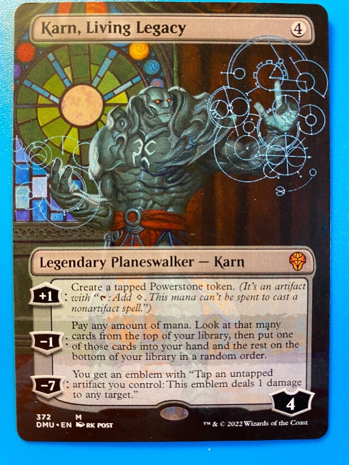 MTG 1x BORDERLESS Karn, Living Legacy 372 Dominaria United Magic Gathering x1 NM - Image 1 of 1