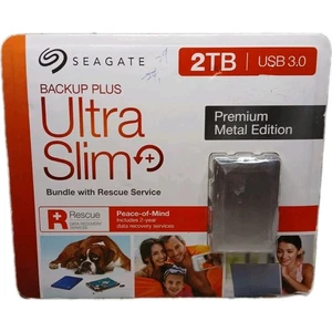 Nuevo disco duro externo Seagate Backup Plus ULTRA DELGADO USB 3.0 METAL NUEVO - Imagen 1 de 2