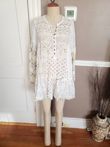 Amazing Woman's Multicolor Long Sleeve Tunic Dress By Free People!! Size Large!! - Picture 1 of 6