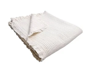 100 % Baumwolle Rüschen Bettdecke, Decke Full/Doppelgröße Bett 79 x 91 cm  - Bild 1 von 5