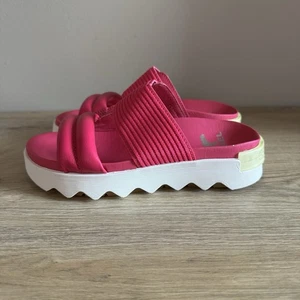 Sorel Viibe Slide Sandals Womens 5 Bright Pink Comfort Slip On Summer Pool Beach - Picture 1 of 8