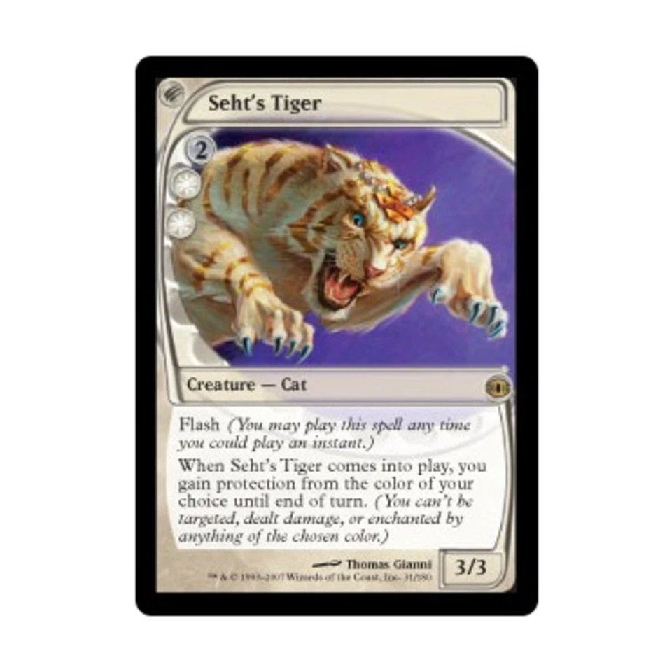 WOTC MtG Future Sight Seht's Tiger (R) (Foil) Fair - Image 1 of 1