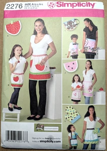 Simplicity 2276 Size A S-L Childs and Misses Apron and Potholder Uncut - Picture 1 of 3