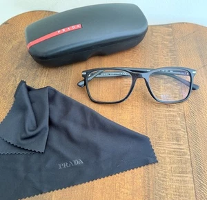 Monturas de gafas Prada Linea Rossa VPR 14W 1AB-1O1 NEGRAS + estuche 56-18-150 Italia - Imagen 1 de 10