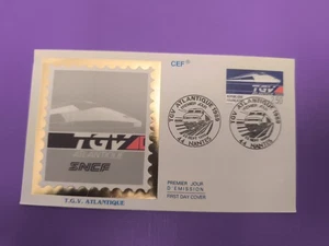L91 -ENVELOPPE PREMIER JOUR - TGV ATLANTIQUE SNCF - 1989. - Imagen 1 de 1