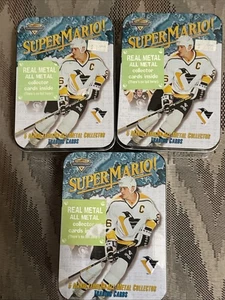 3 Super Mario Mario Lemieux Ganzmetall Sammelkarten 1996 Metallic Impressionen - Bild 1 von 5