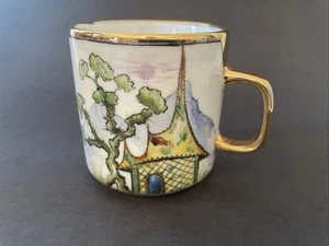 Tea Cup Hand painted Signed S. Bauer Numbered-Fine Bone China Demitasse Cup - Foto 1 di 6